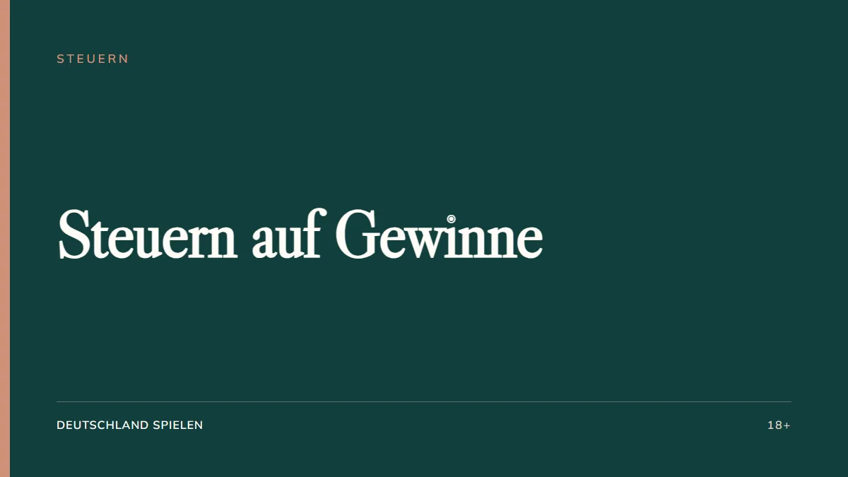 Titelkarte: Steuern auf Gewinne