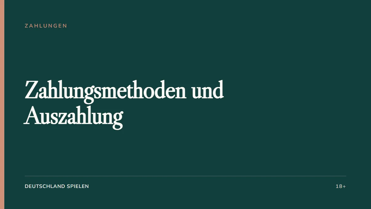 Titelkarte: Zahlungsmethoden und Auszahlung